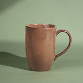 Brown Speckled Ceramic Mug with Tall Design